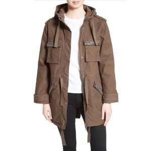 The Kooples 90's Grunge Utility Hood Jacket Coat 2
